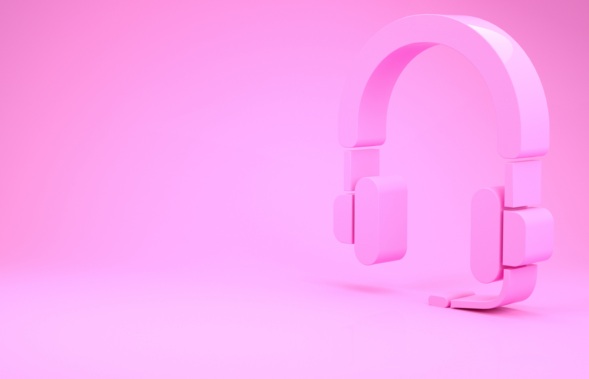 Pink Headphones Icon